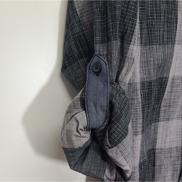 Arizona Jeans Men's Check Long Sleeve Gray Button Down Shirt Size XL New - Picture 5 of 9